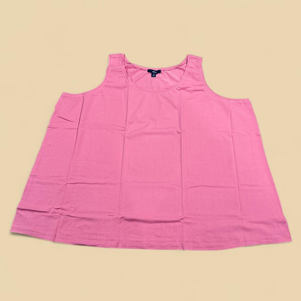 Ellos Pink Tank Top Soft Pink Blouse 4X